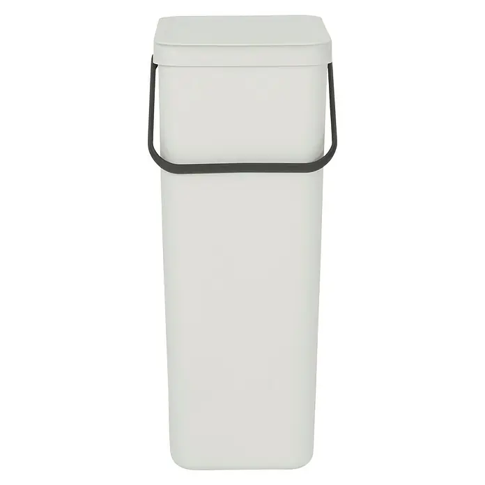 Brabantia Cubo de la basura Sort & Go - 40 l, Gris, Rectangular, Plástico - Vista frontal