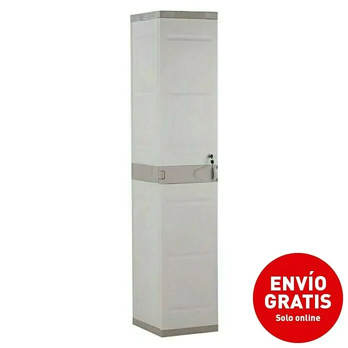 Plastiken Titanium Armario de PVC tipo taquilla - L x An x Al: 44 x 35 x 176 cm, Capacidad de carga: 20 kg/balda, Beige - Imagen de campaña