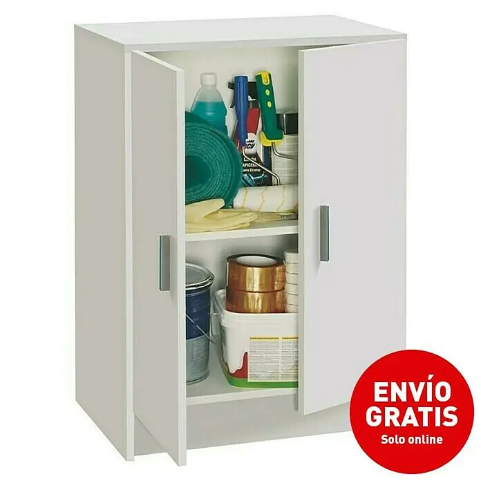 Armario multiuso bajo - L x An x Al: 37 x 59 x 80 cm, Blanco - Imagen de campaña