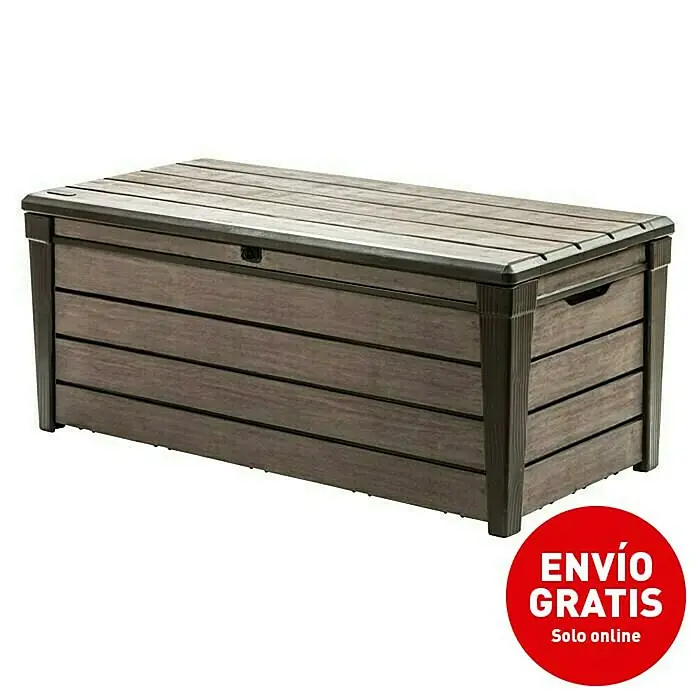 Keter Baúl para jardín Brushwood - 145 x 70 x 60 cm, Marrón - Imagen de campaña