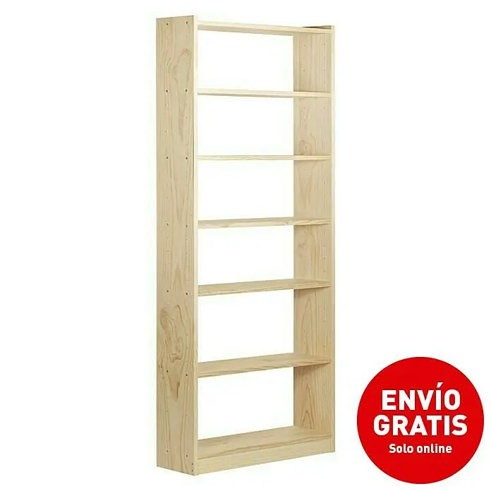 Astigarraga Estantería de madera Gala - L x An x Al: 80 x 25 x 220 cm, Madera - Imagen de campaña