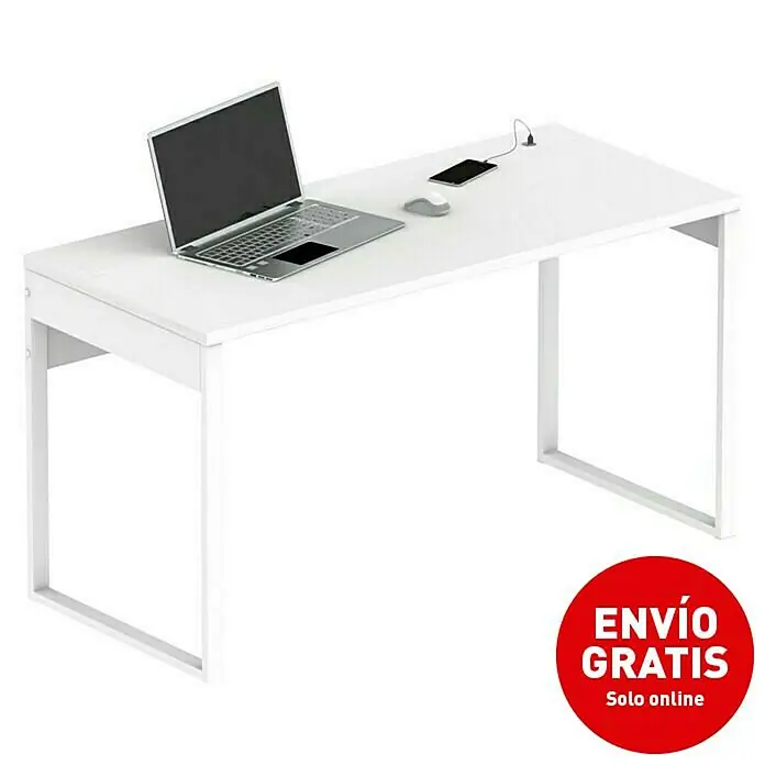 Muebles Pitarch Mesa de escritorio Nexus - L x An x Al: 60 x 135 x 75 cm, Blanco - Imagen de campaña