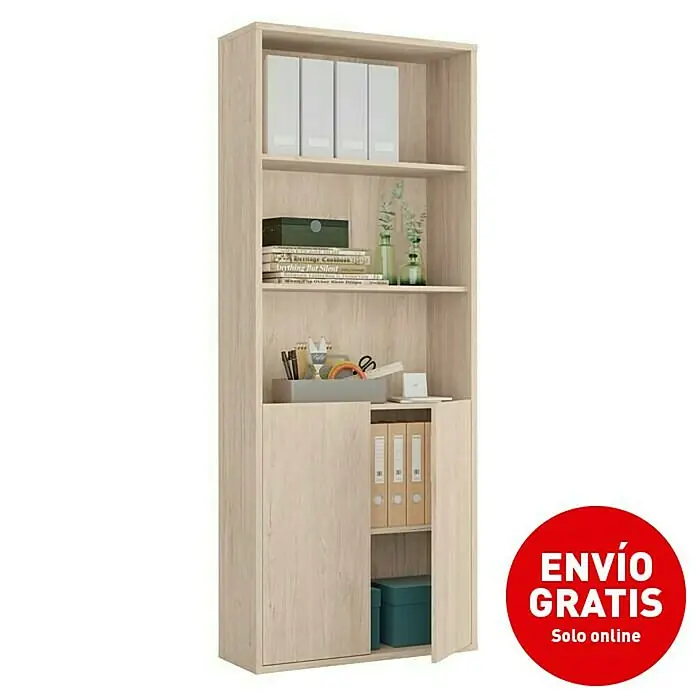 Muebles Pitarch Estantería de madera - An x Al: 75 x 196,5 cm, Roble - Imagen de campaña