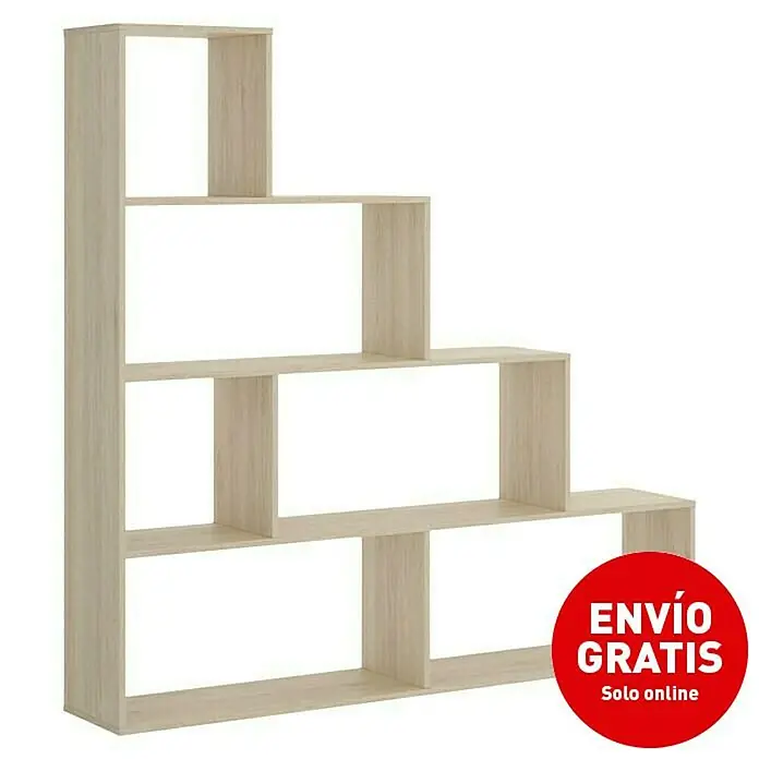 Estantería de madera Ten - An x Al: 145 x 145 cm, Melamina, Natural - Imagen de campaña