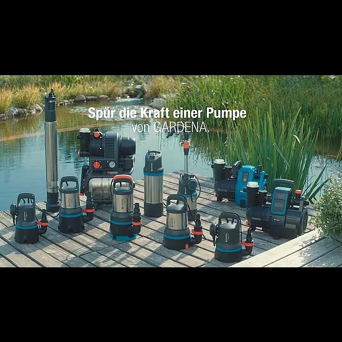 Gardena Schmutzwasserpumpe 25000 - 1.100 W, Max. Fördermenge: 25.000 l/h - Gardena Pumpen