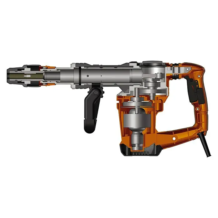 Toolson Abbruchhammer PRO-HM 27 MAX - 1.500 W, Schlagzahl: 1.900 /min, Einzelschlagstärke: 32 J - Diagonale Ansicht