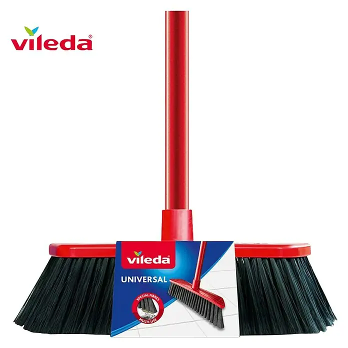 Vileda Cepillo escoba universal - Rojo/Negro - Vista frontal