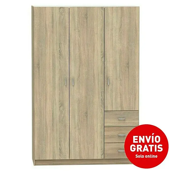 Muebles Pitarch Armario para ropa Turín - L x An x Al: 50 x 120 x 180 cm, Roble - Imagen de campaña