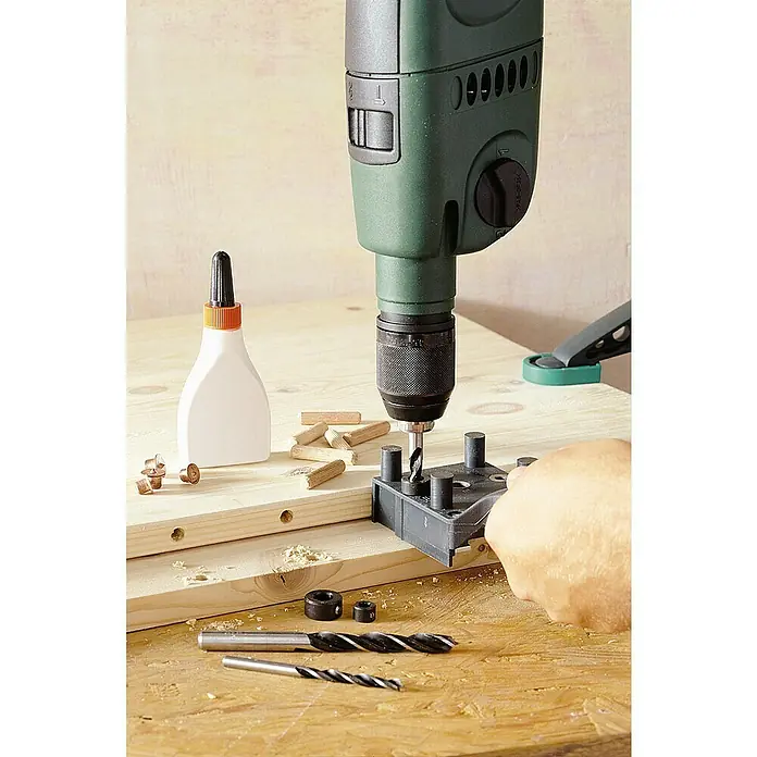 Wolfcraft Holzdübel-Set im Aufbewahrungskoffer - Geeignet für: Möbelbau - Anwendungsbeispiel