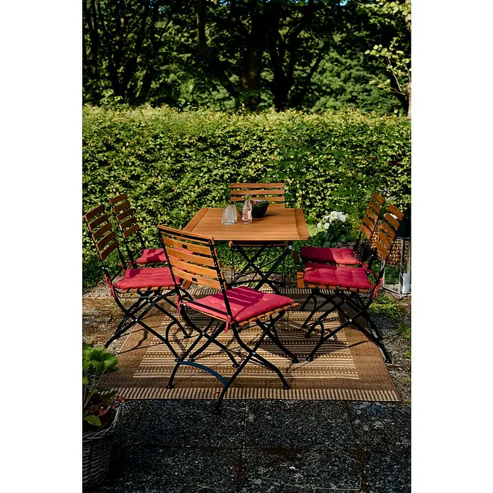 Sunfun Moni Gartenstuhl - Breite: 57 cm, Akazie, Ohne Armlehnen - Stimmungsaufnahme