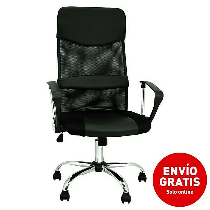 Silla de oficina Dafne - Negro, Reposacabezas - Imagen de campaña