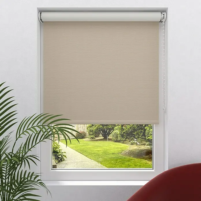 Verdunkelungsrollo - B x H: 60 x 190 cm, Sand - Vorderansicht