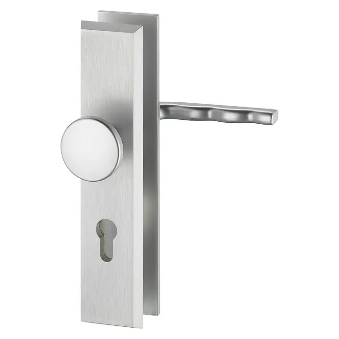 Stabilit Schutz-Wechselgarnitur - Türstärke: 35 mm - 45 mm, Lochung: Profilzylinder PZ - Diagonale Ansicht