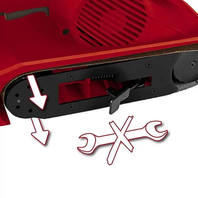 Einhell Bandschleifer TC-BS 8038 - 800 W, Bandabmessung: 76 x 533 mm - Detailaufnahme