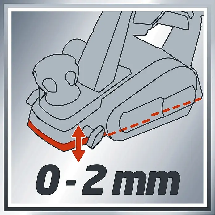 Einhell Elektrohobel TC-PL 750 - 750 W, Hobeltiefe: 0 mm - 2 mm, Leerlaufdrehzahl: 0 U/min - 17.000 U/min - Skizze