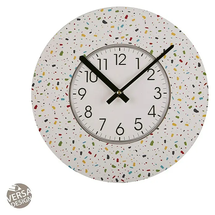 Reloj de pared redondo Vivid terrazo - Multicolor, Diámetro: 29 cm