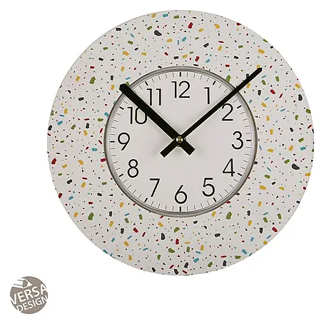 Reloj de pared redondo Vivid terrazo
