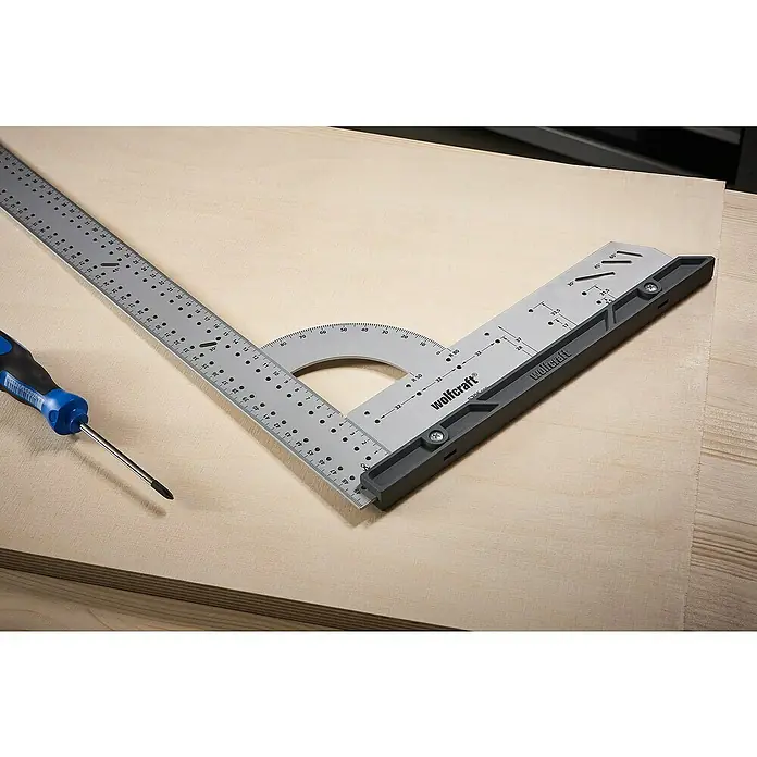 Wolfcraft Universalwinkel - 300 x 200 mm, 90 °, Wechselbarer Anschlag - Stimmungsaufnahme
