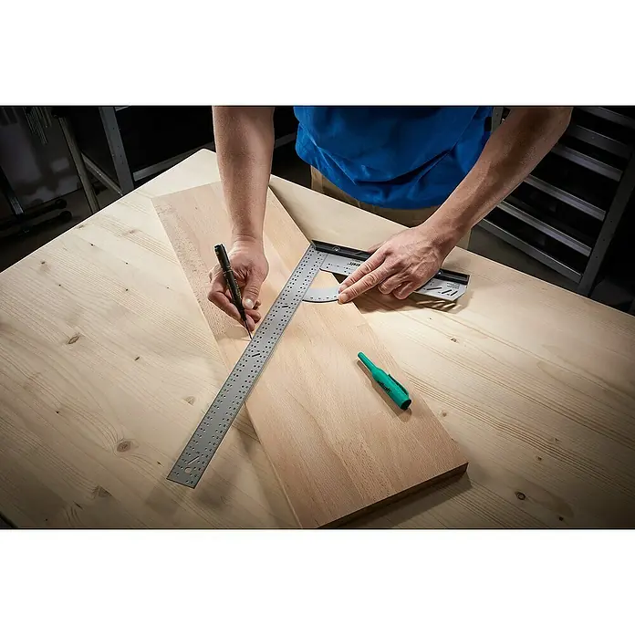 Wolfcraft Universalwinkel - 500 x 280 mm, 90 °, Wechselbarer Anschlag - Anwendungsbeispiel