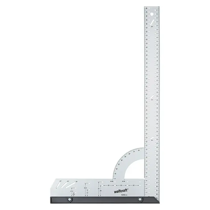 Wolfcraft Universalwinkel - 500 x 280 mm, 90 °, Wechselbarer Anschlag - Vorderansicht