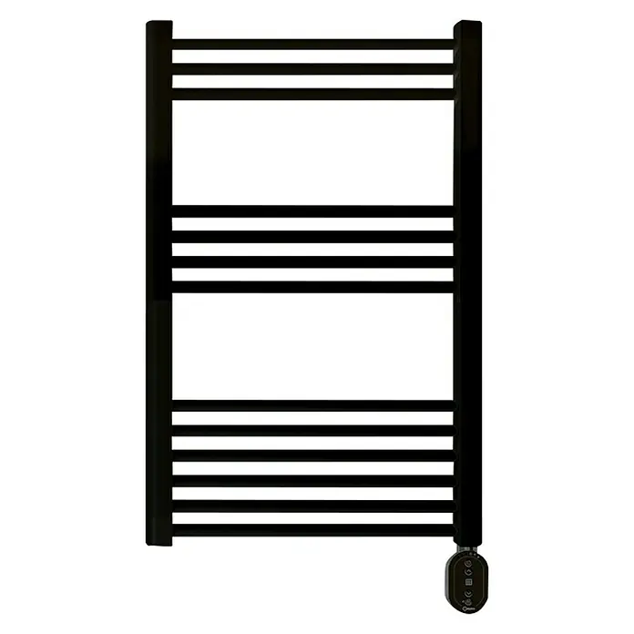 Rointe Radiador toallero eléctrico Elba Oval - An x Al: 50 x 86,5 cm, 300 W, Negro - Vista frontal
