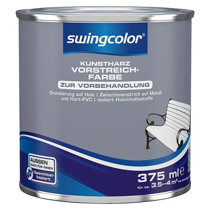 swingcolor Vorstreichfarbe Kunstharz - Weiß, 375 ml, Lösemittelbasiert - Vorderansicht