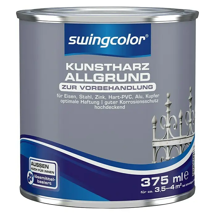 swingcolor Allgrund Kunstharz - Weiß, 375 ml, Lösemittelbasiert - Vorderansicht