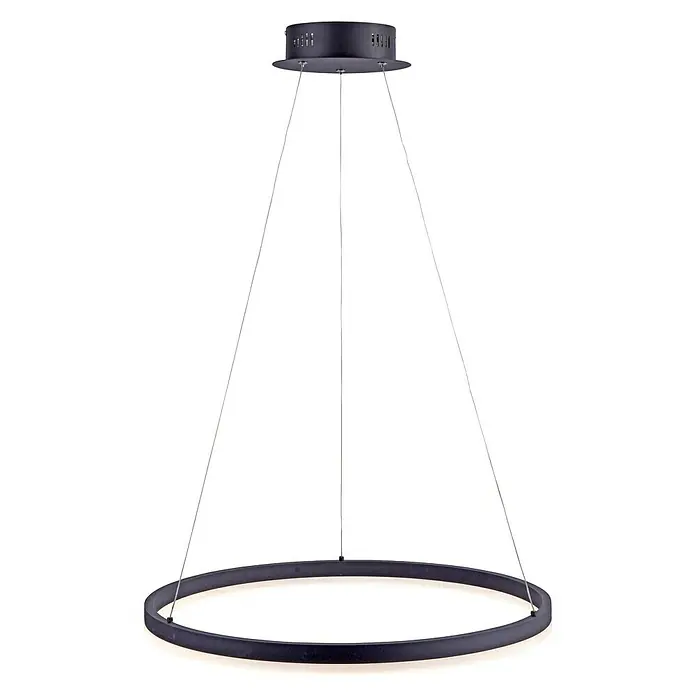 Paul Neuhaus LED-Pendelleuchte rund Titus - 29 W, Silber, Warmweiß - Vorderansicht