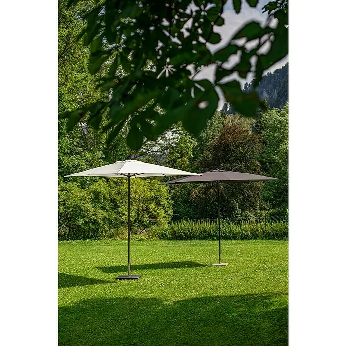 Sunfun Marktschirm Venetien II - Anthrazit, 300 x 200 cm - Stimmungsaufnahme