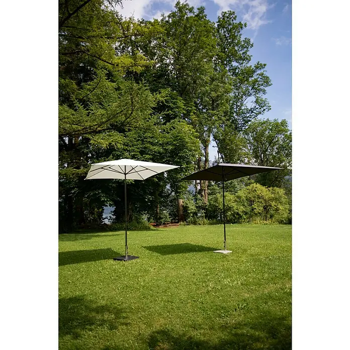 Sunfun Marktschirm Venetien II - Anthrazit, 300 x 200 cm - Stimmungsaufnahme