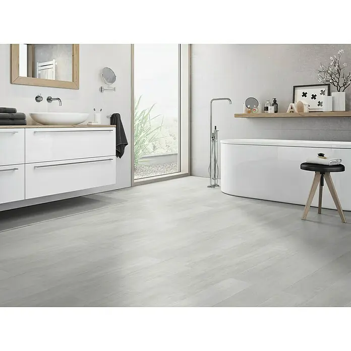 Classen Vinylboden GreenVinyl Pinie Weiß - 1.290 x 173 x 4 mm, Landhausdiele - Stimmungsaufnahme