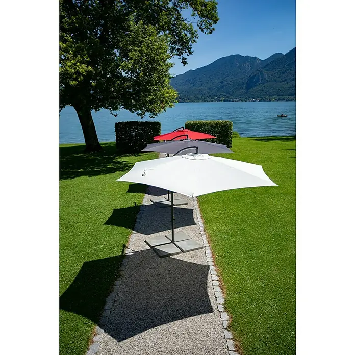 Sunfun Ampelschirm Toscana - Blau, Durchmesser: 300 cm - Stimmungsaufnahme