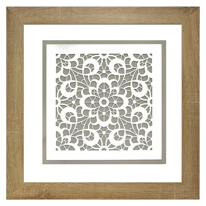 Cuadro Mosaico Domus haya - Estampado floral, An x Al: 75 x 75 cm
