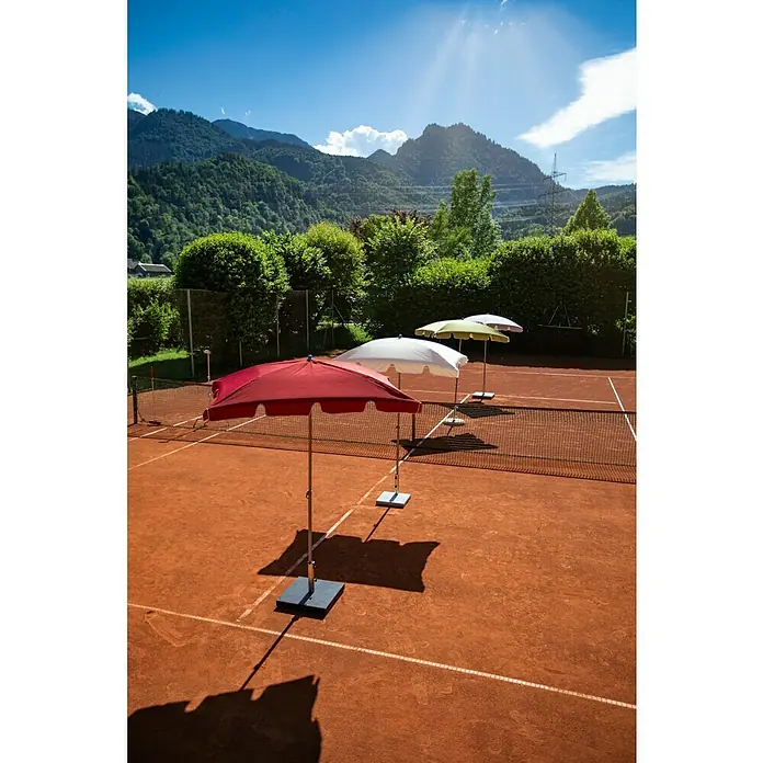 Sunfun Balkonschirm Messina II - Chili, 180 x 120 cm - Stimmungsaufnahme