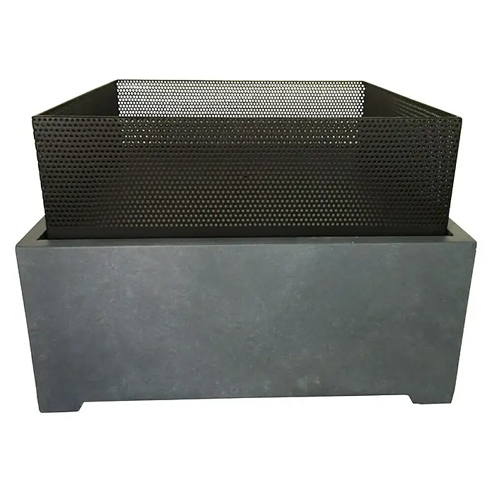Elite Feuerschale - L x B x H: 57 x 57 x 40 cm, Clayfibre - Vorderansicht