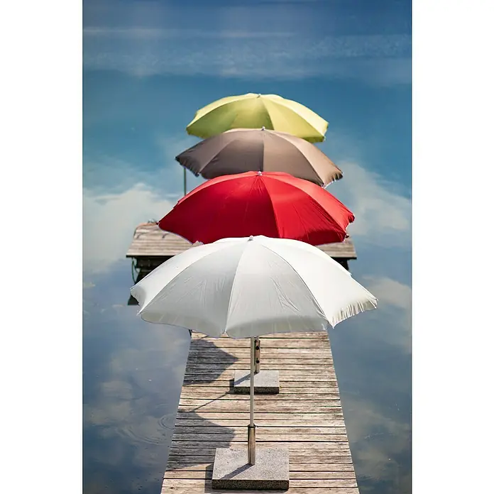 Sunfun Balkonschirm Provence II - Chili, Durchmesser: 200 cm - Stimmungsaufnahme
