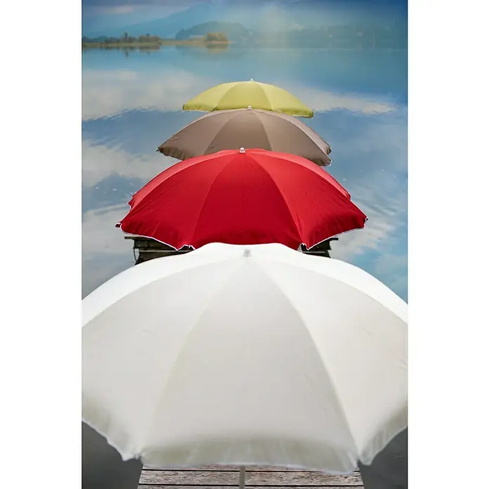 Sunfun Balkonschirm Provence II - Chili, Durchmesser: 200 cm - Stimmungsaufnahme