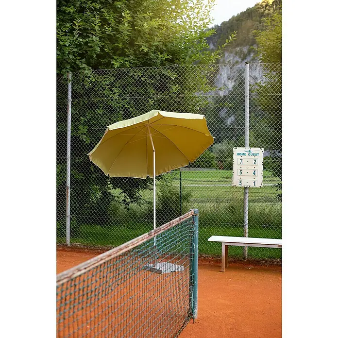 Sunfun Balkonschirm Provence II - Apfelgrün, Durchmesser: 200 cm - Stimmungsaufnahme