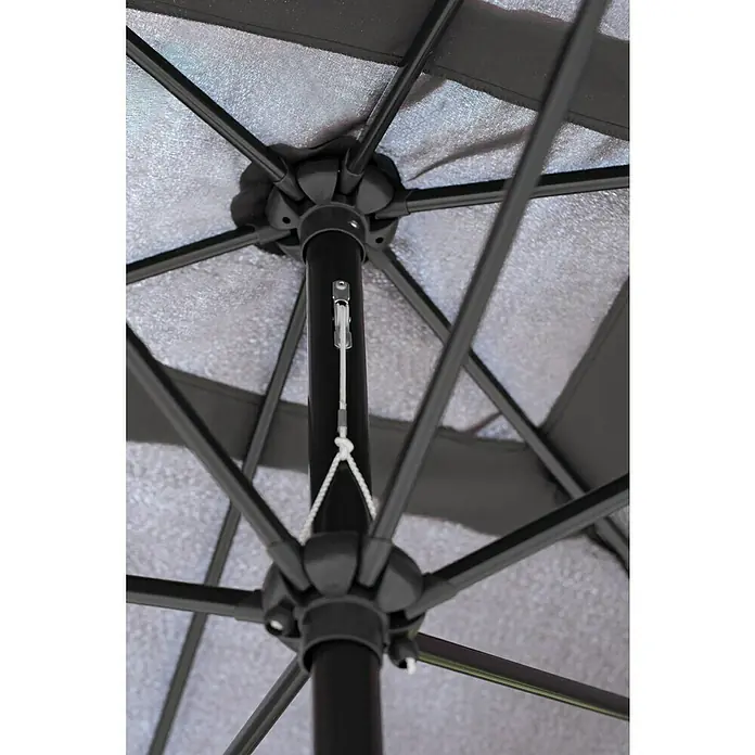 Sunfun Marktschirm Venetien II - Anthrazit, 300 x 200 cm - Stimmungsaufnahme