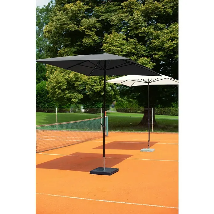 Sunfun Marktschirm Venetien II - Anthrazit, 300 x 200 cm - Stimmungsaufnahme