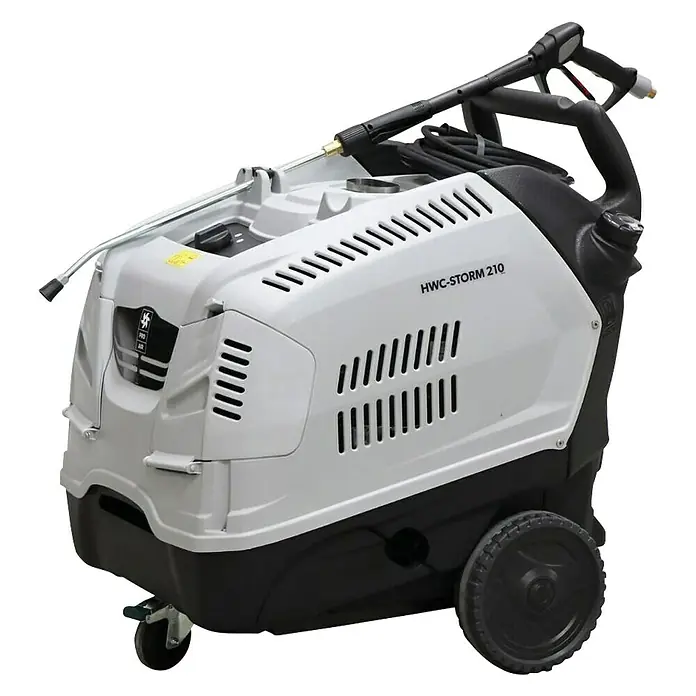 Visokotlačni čistač Omega Air HWC STORM 210 - Maksimalni tlak: 170 bar, Radni protok: 800 l/h, 4.700 W - Dijagonalni pogled