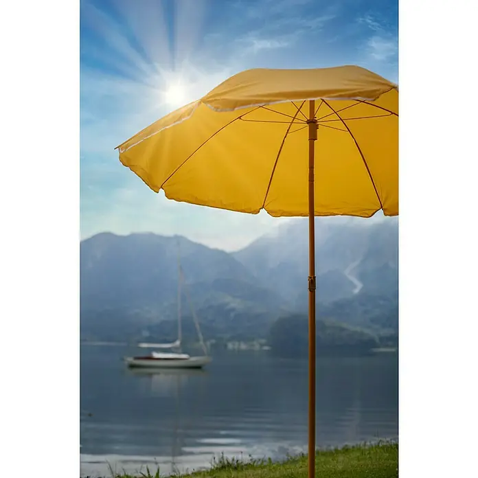 Sunfun Strandschirm - Durchmesser: 180 cm, Gelb - Stimmungsaufnahme