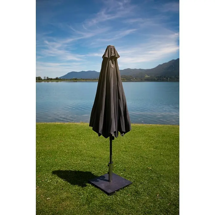 Sunfun Sonnenschirm Torino - Anthrazit, Durchmesser: 270 cm - Stimmungsaufnahme