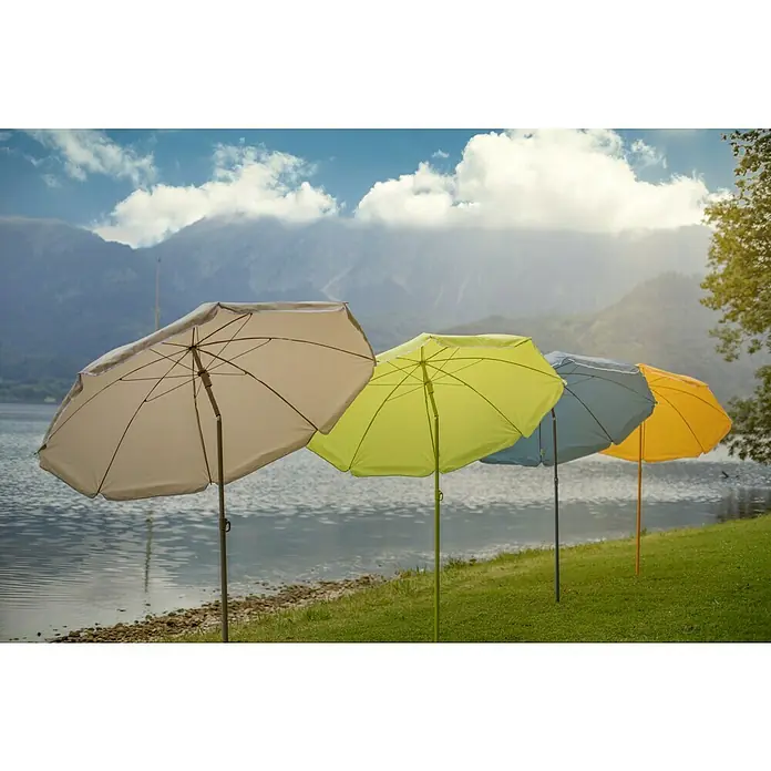 Sunfun Strandschirm - Durchmesser: 180 cm, Taupe - Stimmungsaufnahme