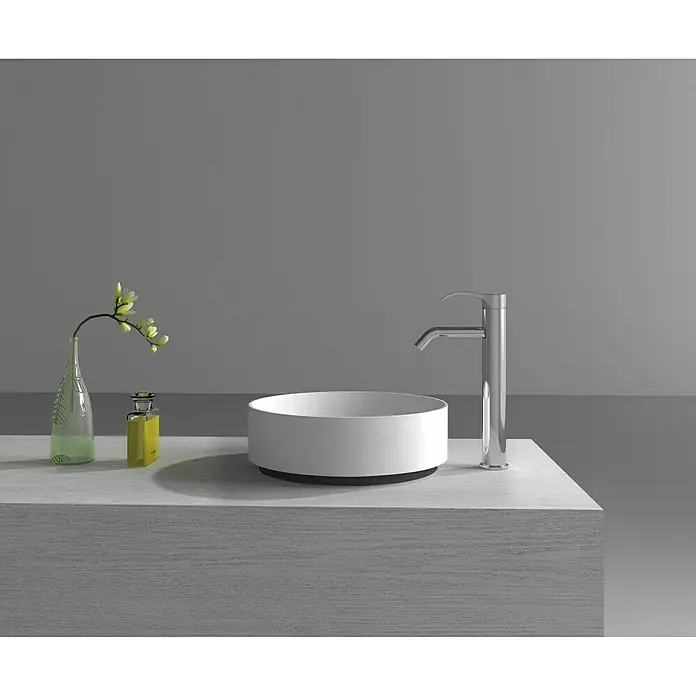 Camargue Lavabo Salinas - 38 x 38 cm, Con esmalte antibacteriano, Blanco