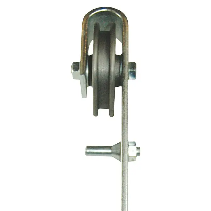 HBS Betz Schiebetorrolle mit Bügel - Traglast: 35 kg, Durchmesser: 75 mm, Länge: 31,5 cm - Detailaufnahme