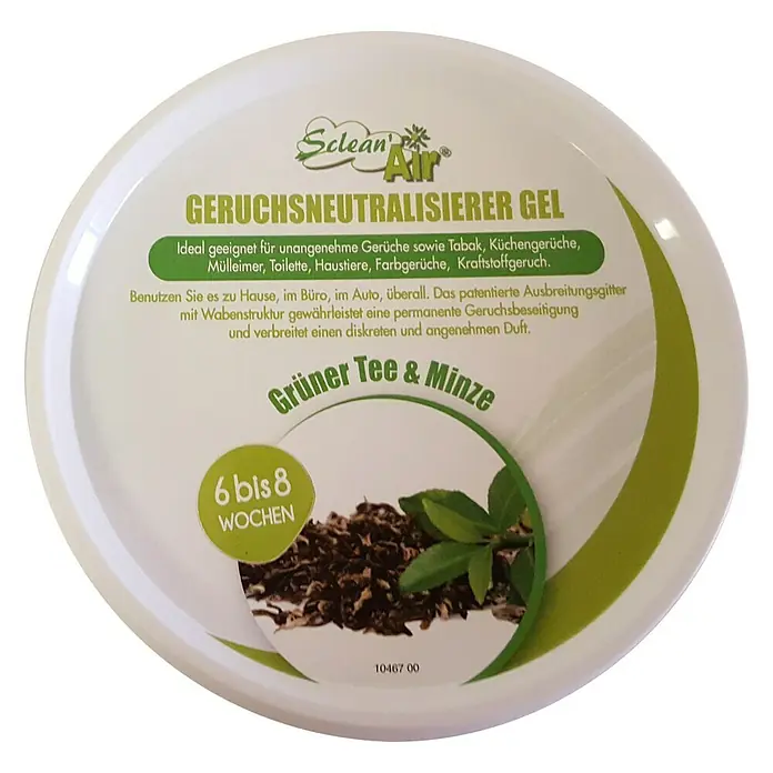Geruchsneutralisierer Gel Sclean Air - Grüner Tee & Minze - Ansicht von oben