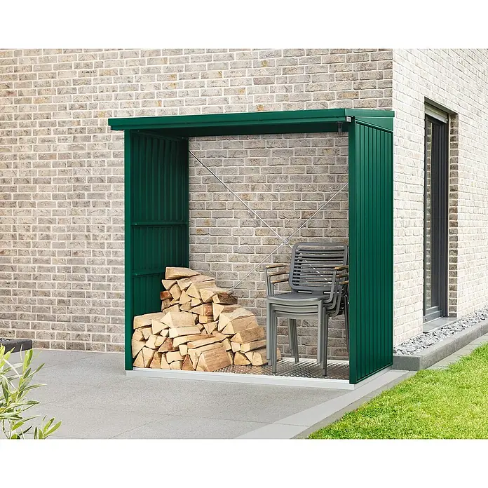 EcoStar Regal za drvo za potpalu - 102,5 x 181,4 x 198 cm, Metal - Živopisni prikaz