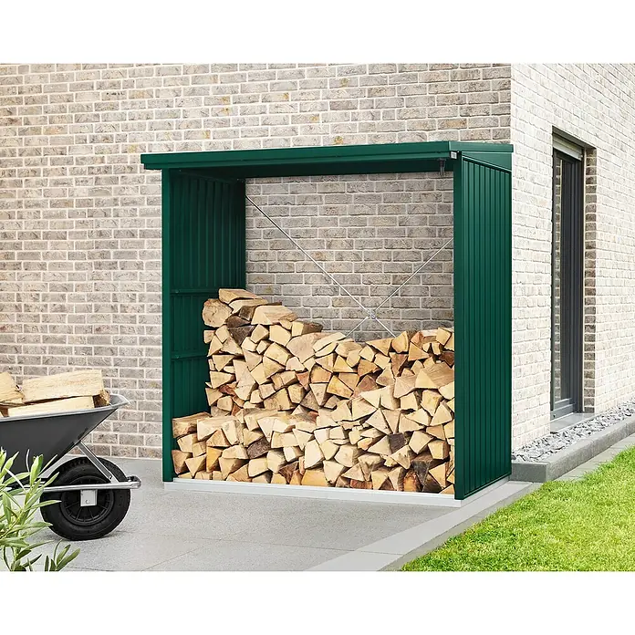 EcoStar Regal za drvo za potpalu - 102,5 x 181,4 x 198 cm, Metal - Živopisni prikaz