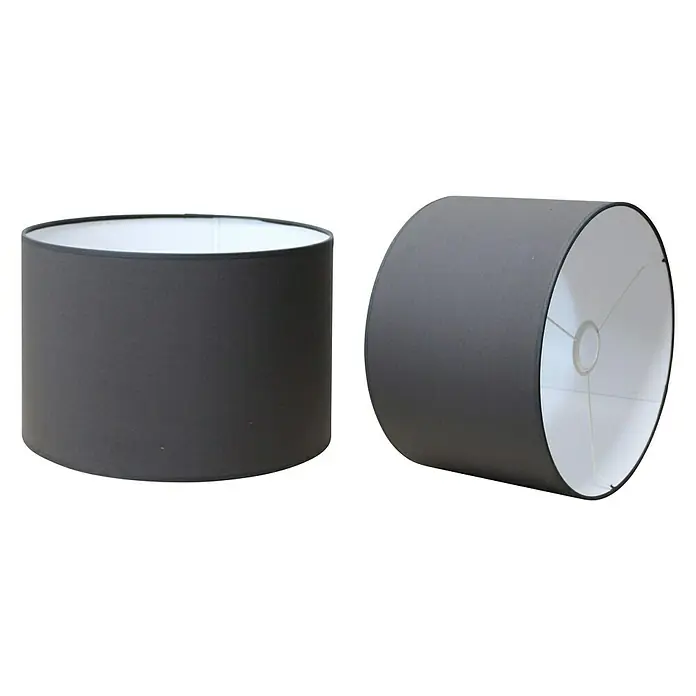 Idp Lampshades Pantalla de lámpara Tubo - Ø x Al: 30 x 20 cm, Antracita - Vista angular